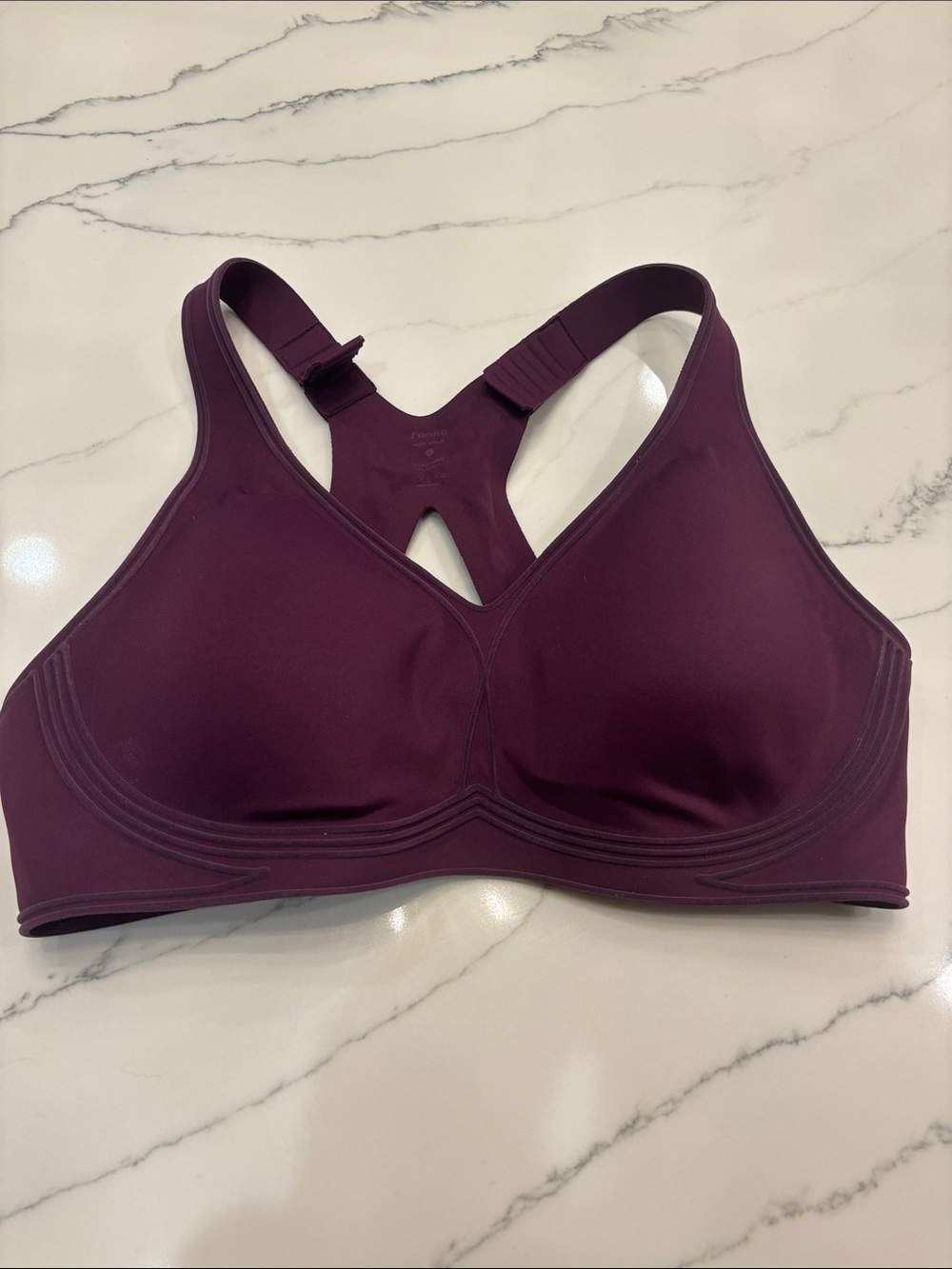 Fanka body sculpt bra- Plum Sports Bra - size large